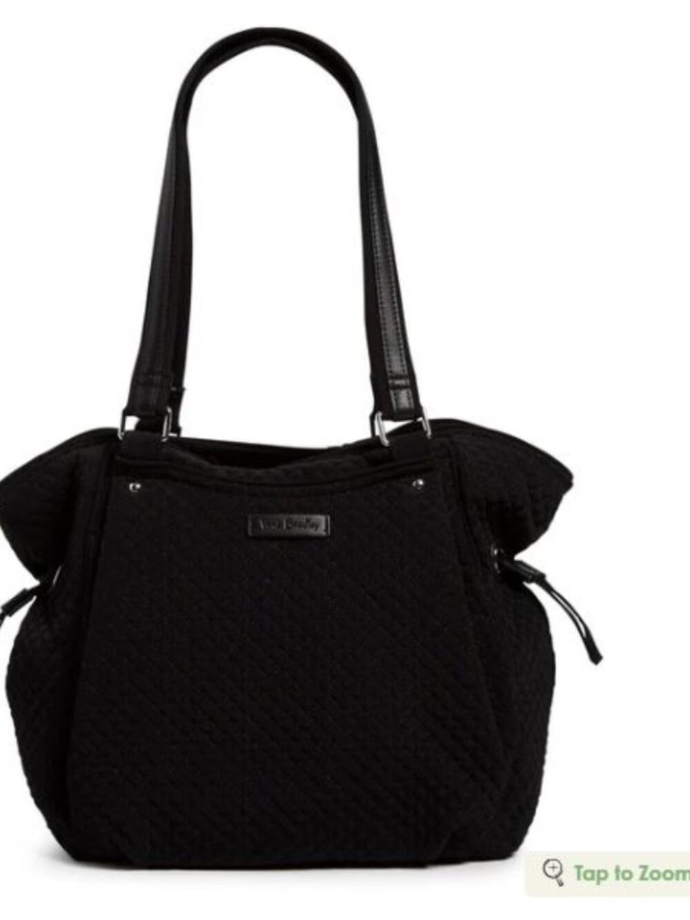 Vera Bradley Glenna Satchel in microfiber Classic black NWT